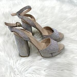 Madden Girl Summit-R Rhinestone Platform Heel Sz 8